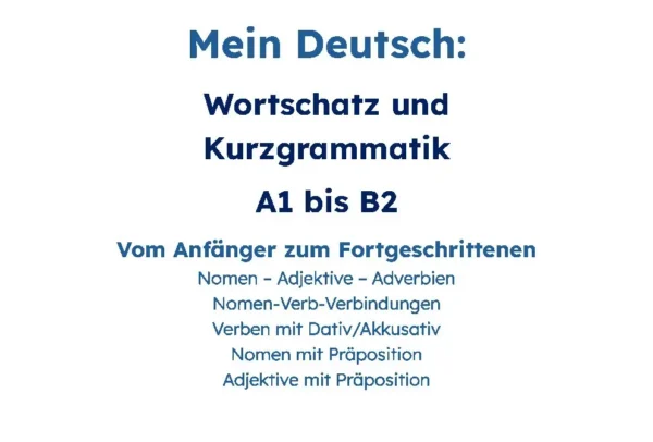 Bìa sách Mein Deutsch: Wortschatz und Kurzgrammatik A1 – B2