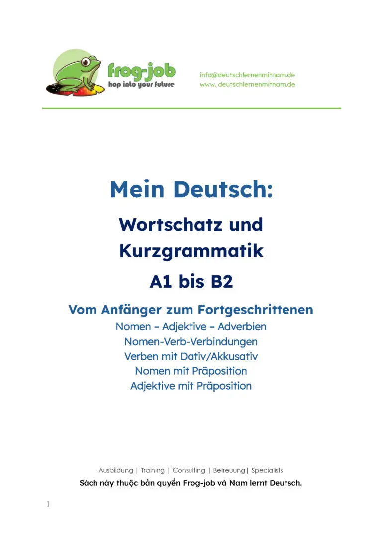 Cover of Mein Deutsch: Wortschatz und Kurzgrammatik A1 bis B2