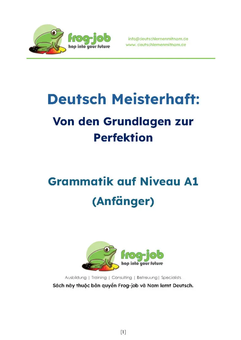 Cover of Tiếng Đức Bậc Thầy (Deutsch Meisterhaft): A1 grammar