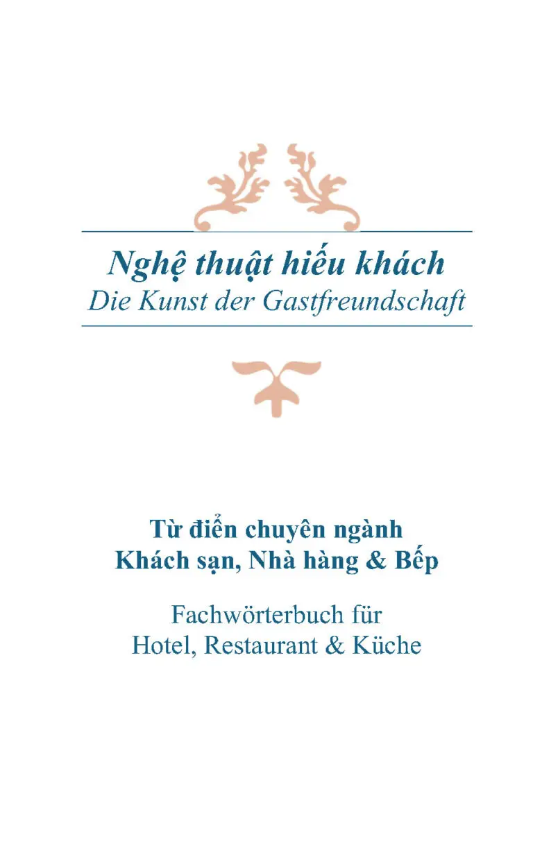 Cover of Nghệ thuật hiếu khách – Die Kunst der Gastfreundschaft