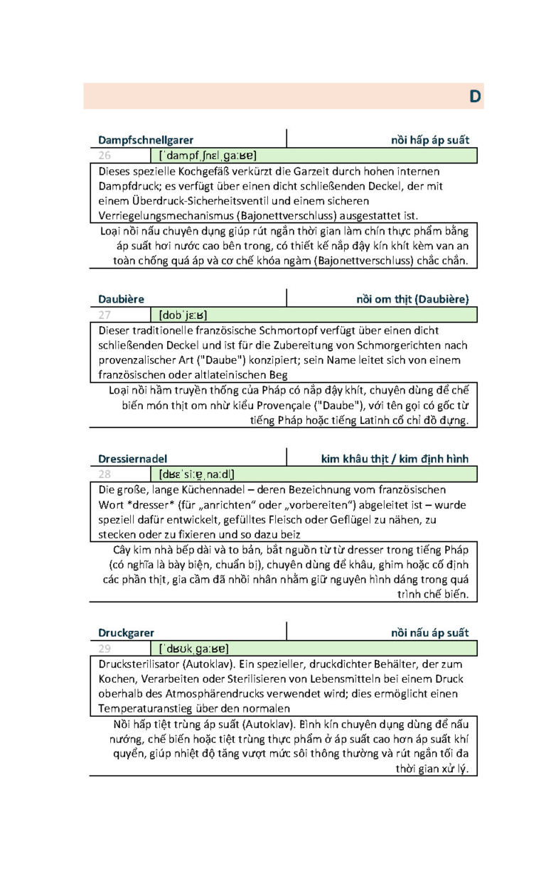 Herb card page from the hotel, restaurant and kitchen dictionary